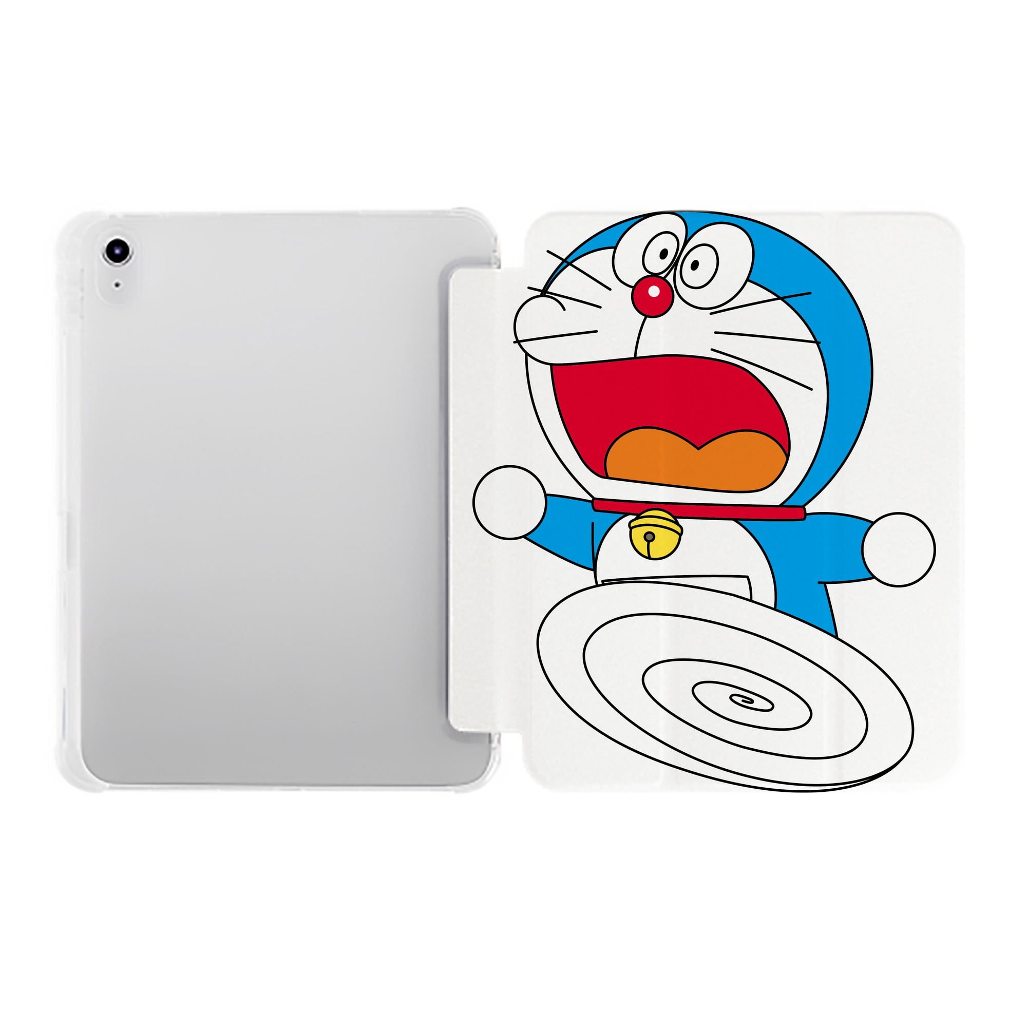 （画像用） ドラえもん Doraemon IPad ケース ペン収納付き 三つ折りスタンド PUレザー×シリコン 対応機種9.5/10.5/10.9インチ